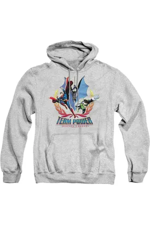 Justice League of America Team Power Adult Pull Over Hoodie / Hooded Sweatshirt