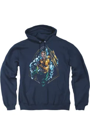 Justice League of America Thrashing Adult Pull Over Hoodie / Hooded Sweatshirt
