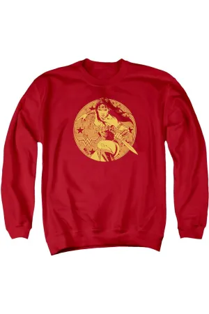Justice League of America Young Wonder Woman Adult Crewneck Sweatshirt