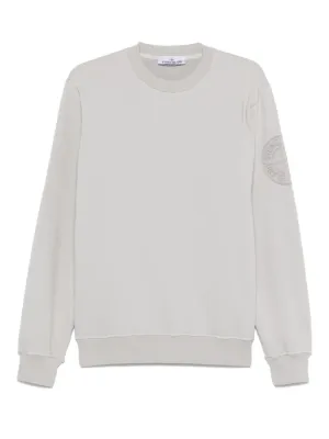 Light Grey Cotton Fleece Sweatshirt