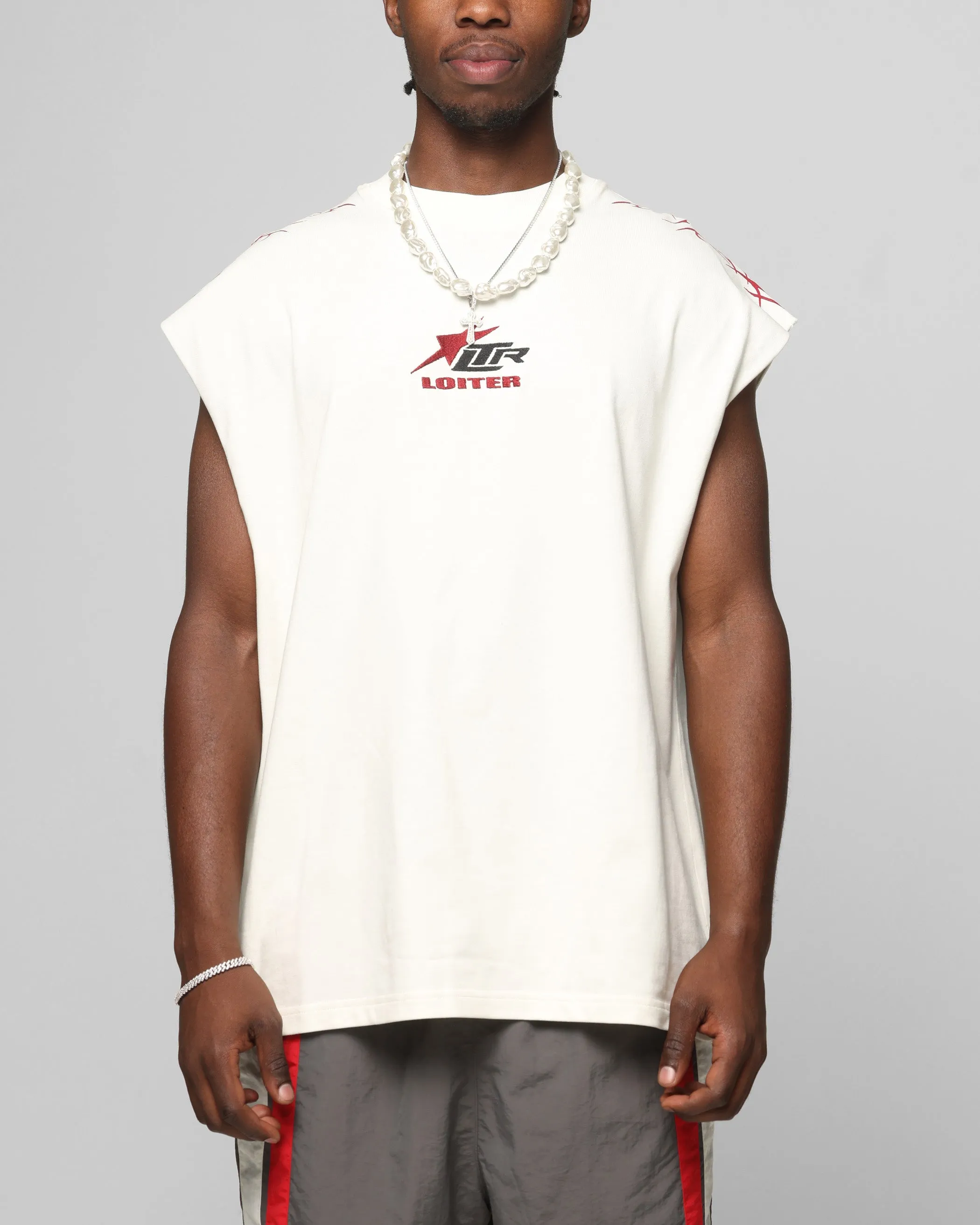 Loiter Cyber Muscle T-Shirt Off White