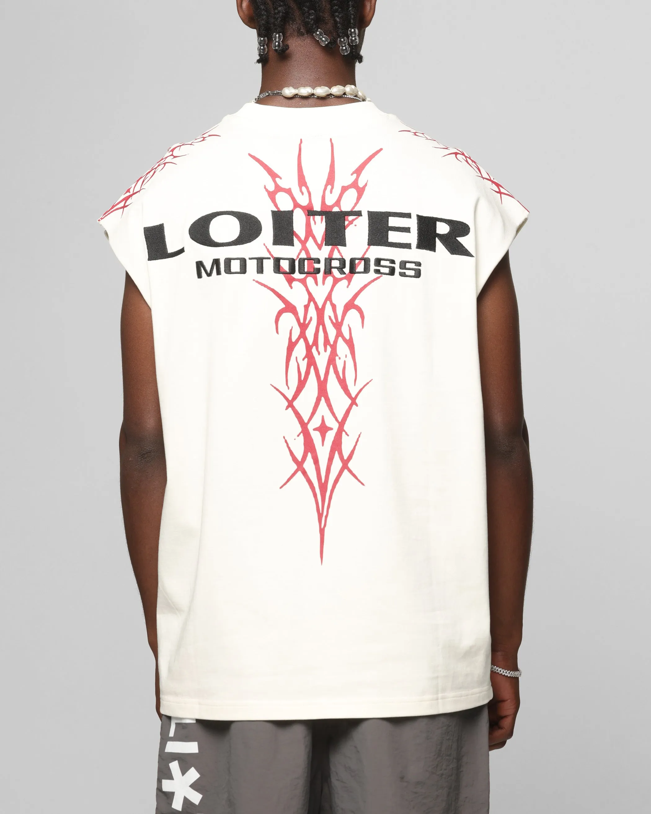 Loiter Cyber Muscle T-Shirt Off White