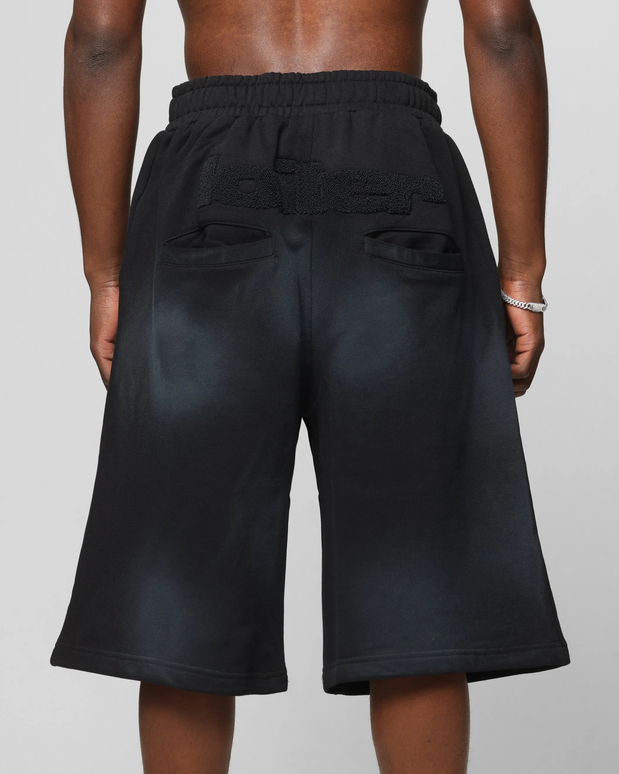 Loiter Premium Essentials Sweat Shorts Washed Black