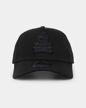 New Era Gold Coast Titans 'Black On Black' 9FORTY A-Frame Snapback Black
