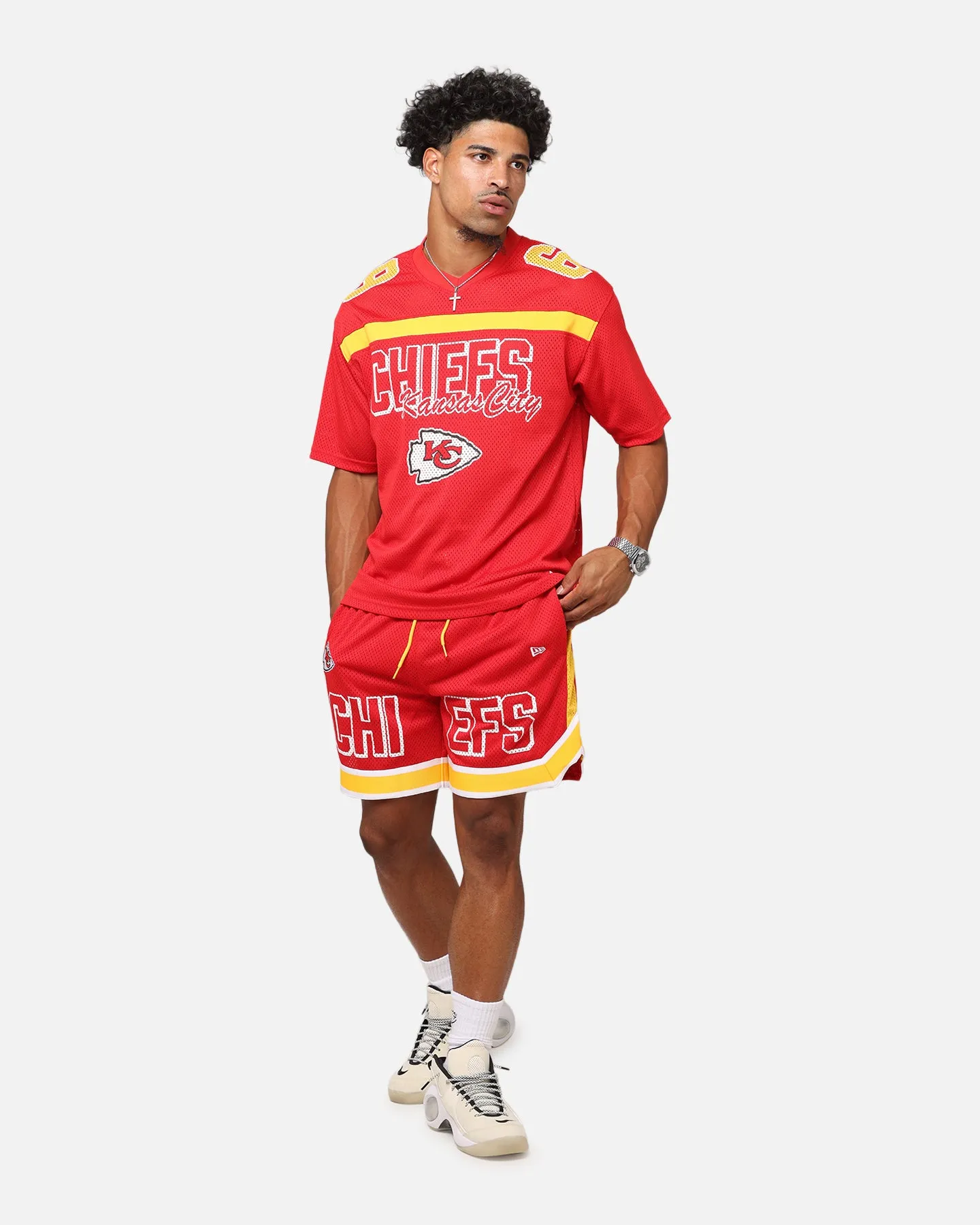 New Era Kansas City Chiefs NFL Graphic Shorts Front Door Red