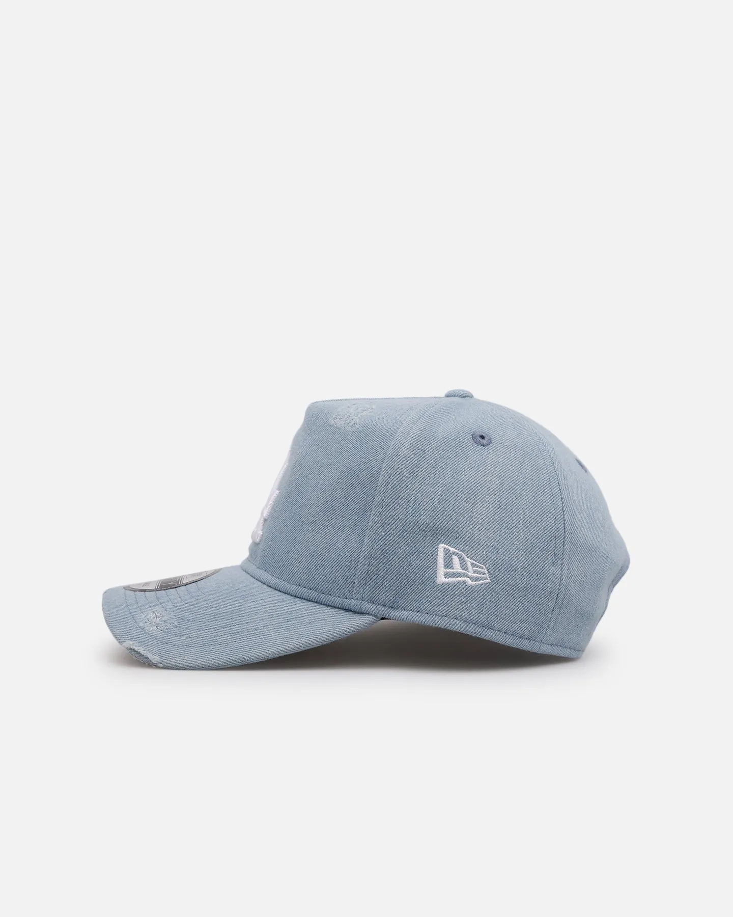 New Era Los Angeles Dodgers 'Distressed Denim' 9FORTY A-Frame Snapback Light Wash Denim