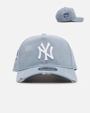 New Era New York Yankees 'Distressed Denim' 9FORTY A-Frame Snapback Light Wash Denim