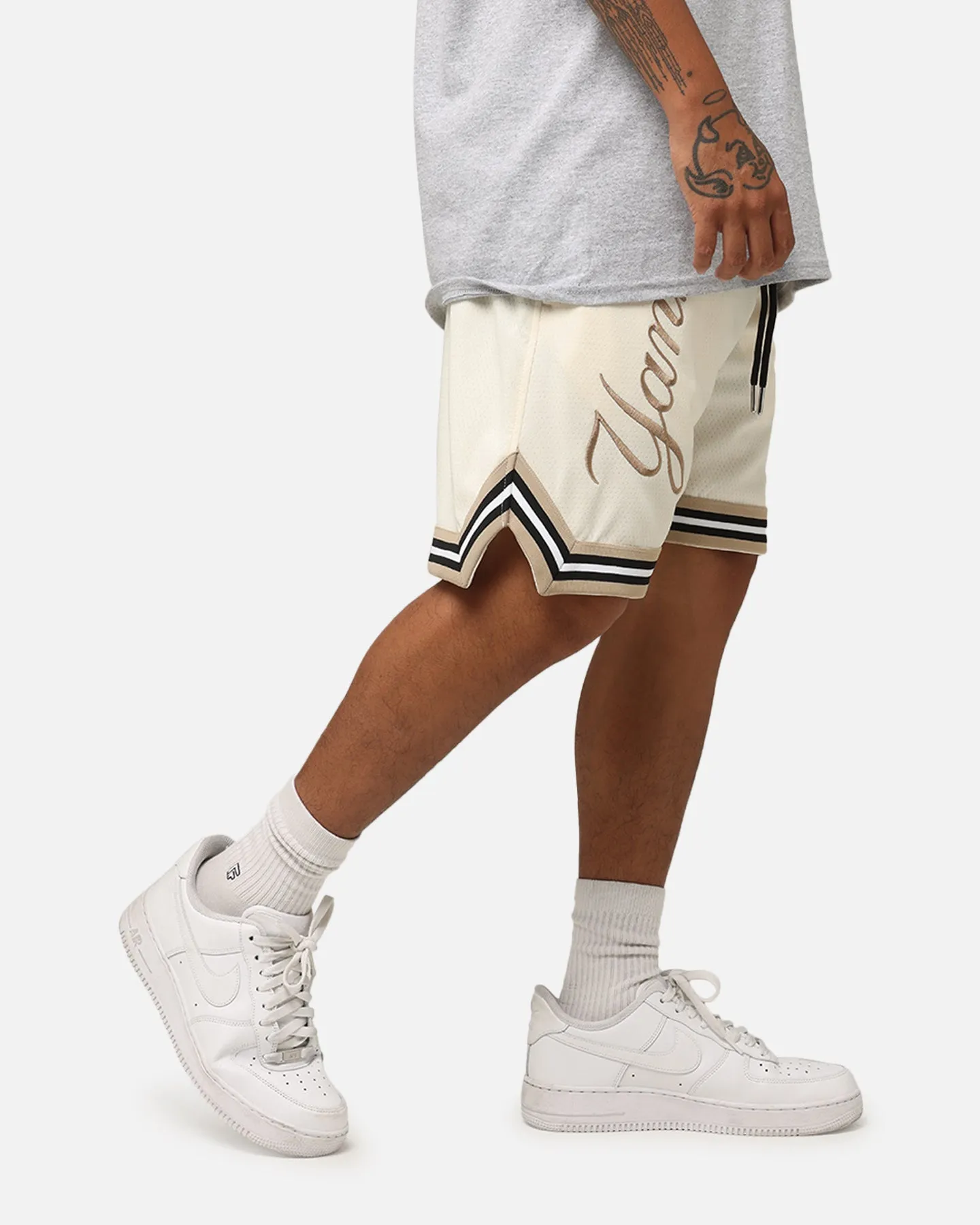 New Era New York Yankees Mesh Shorts Light Beige