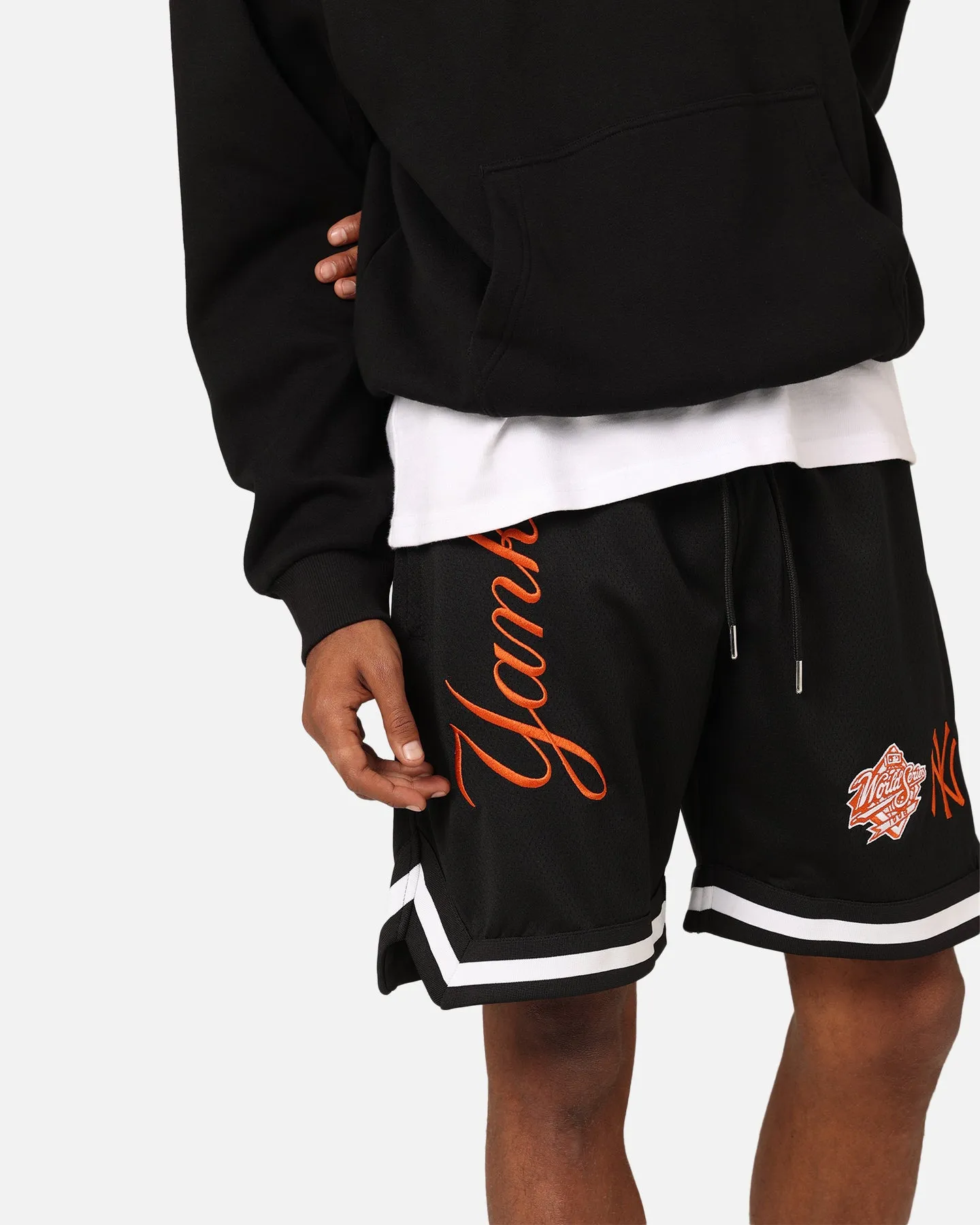 New Era New York Yankees 'Scary Nights' Mesh Shorts Black/Orange