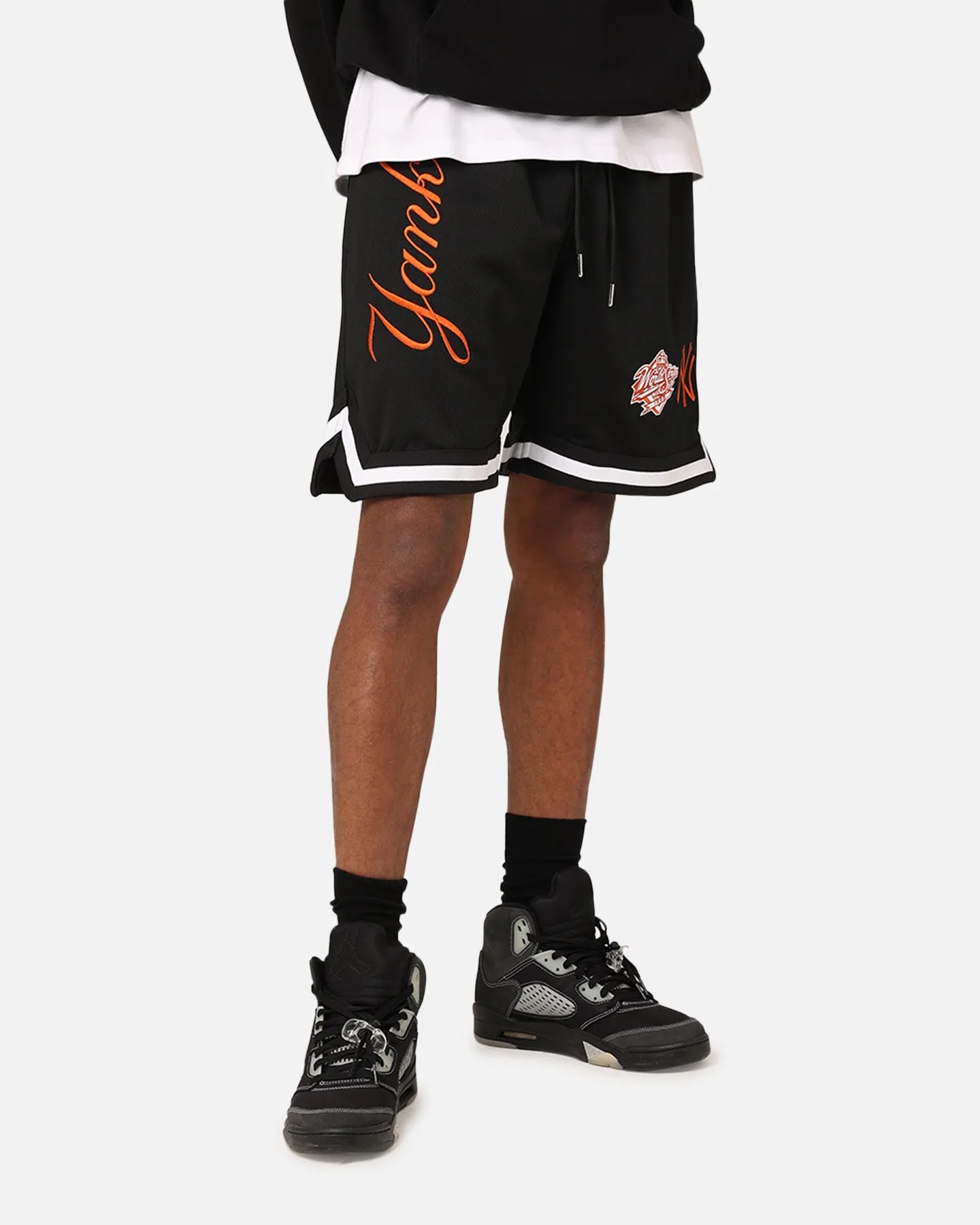 New Era New York Yankees 'Scary Nights' Mesh Shorts Black/Orange