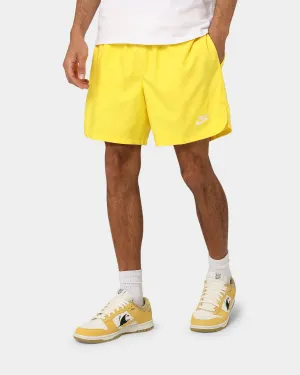 Nike Sportswear Sport Essentials Woven Lined Flow Shorts Yellow Strike/White
