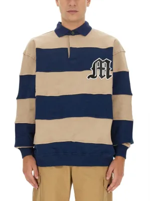 Oversized Sweatshirt With Classic Polo Collar