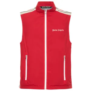 Palm Angels Red Nylon Track Gilet