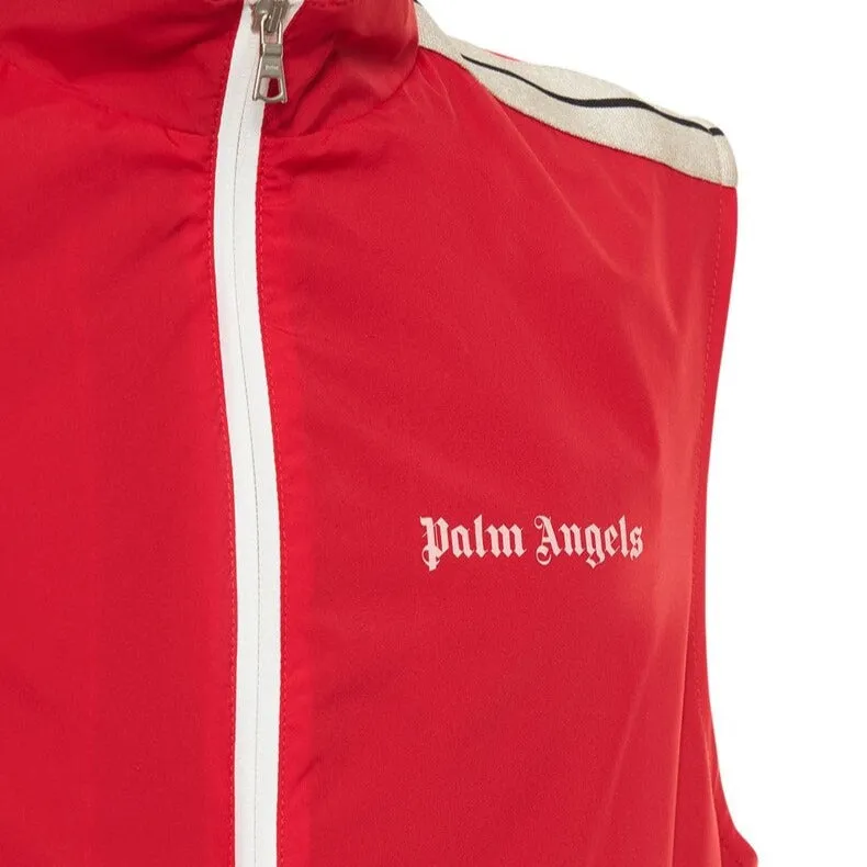 Palm Angels Red Nylon Track Gilet
