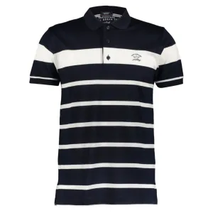 Paul & Shark Navy & White Striped Polo