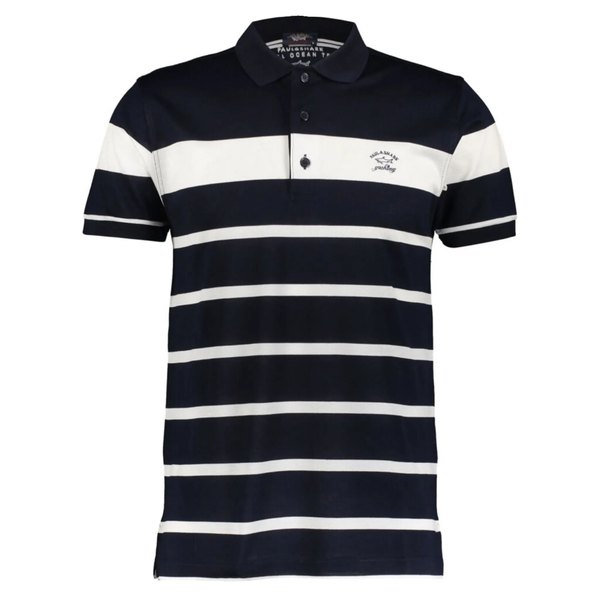 Paul & Shark Navy & White Striped Polo