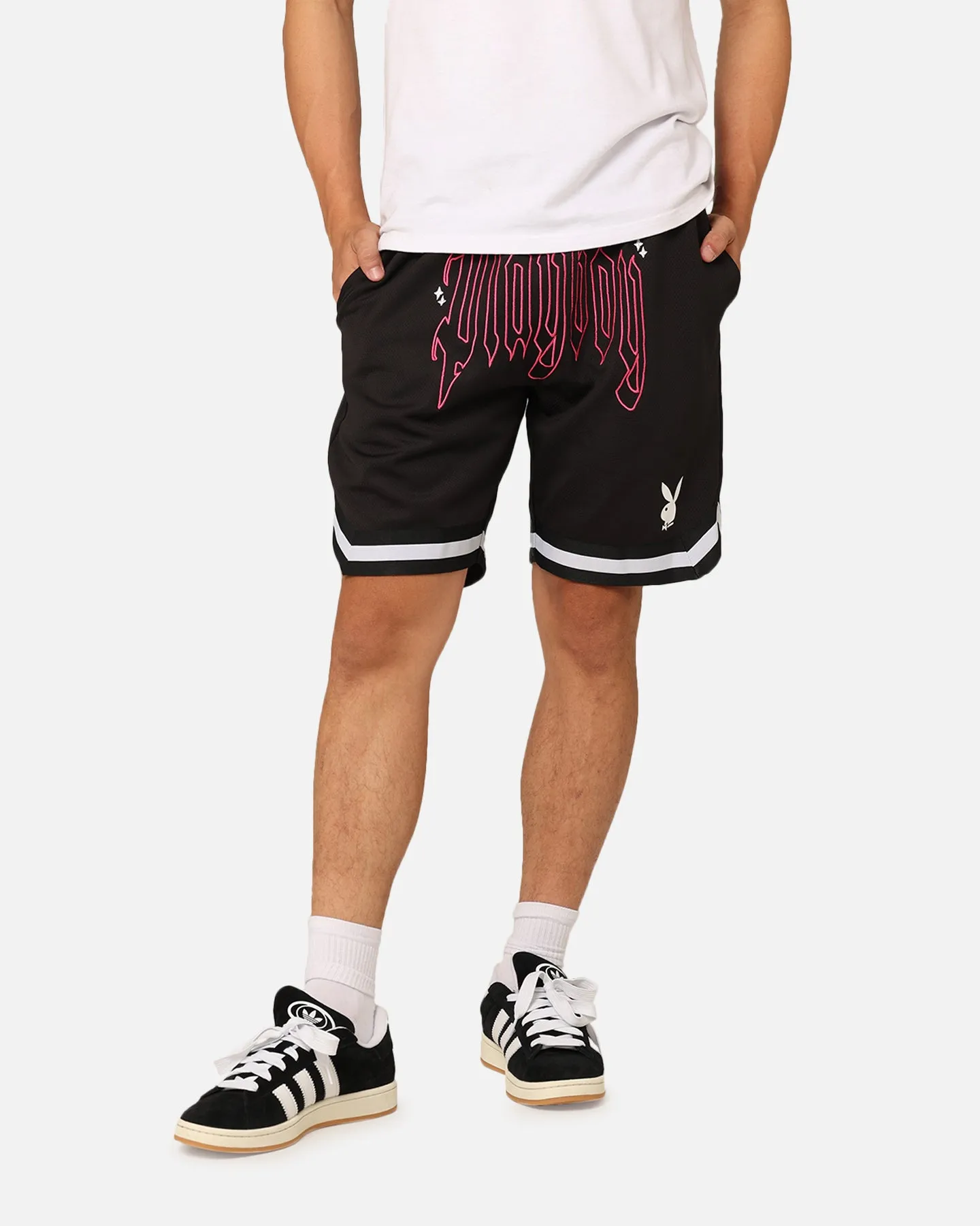 Playboy Card Shorts Black