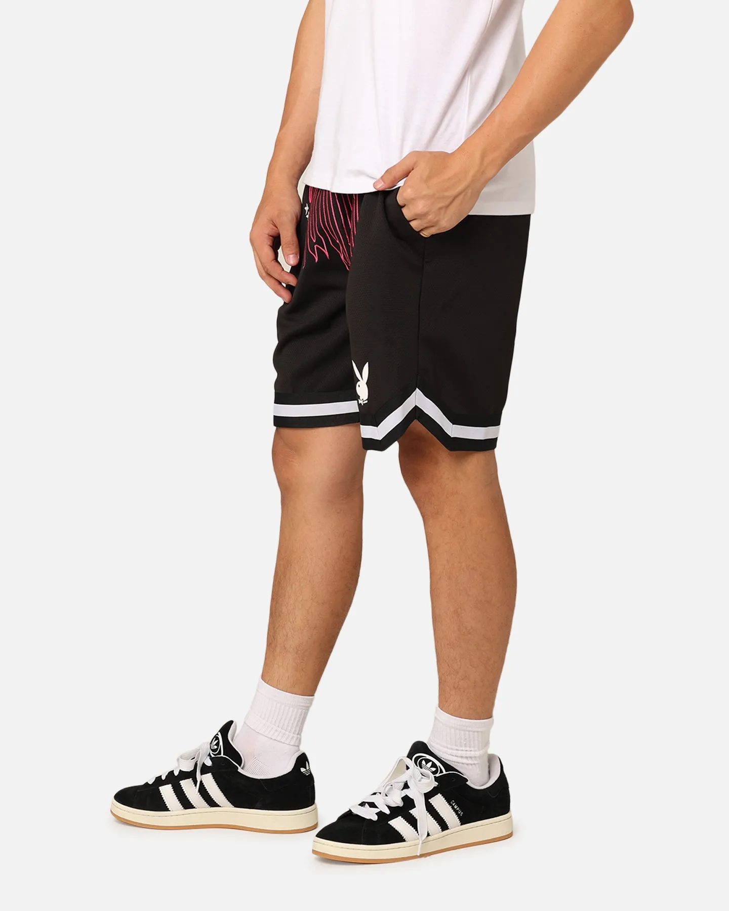 Playboy Card Shorts Black