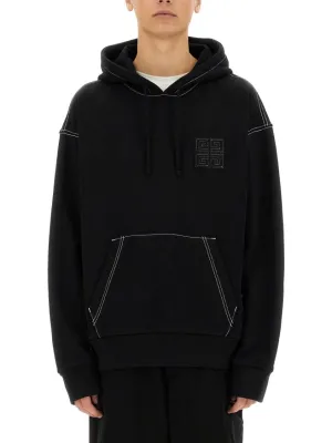 Relaxed-Fit Black Hoodie With Drawstring
