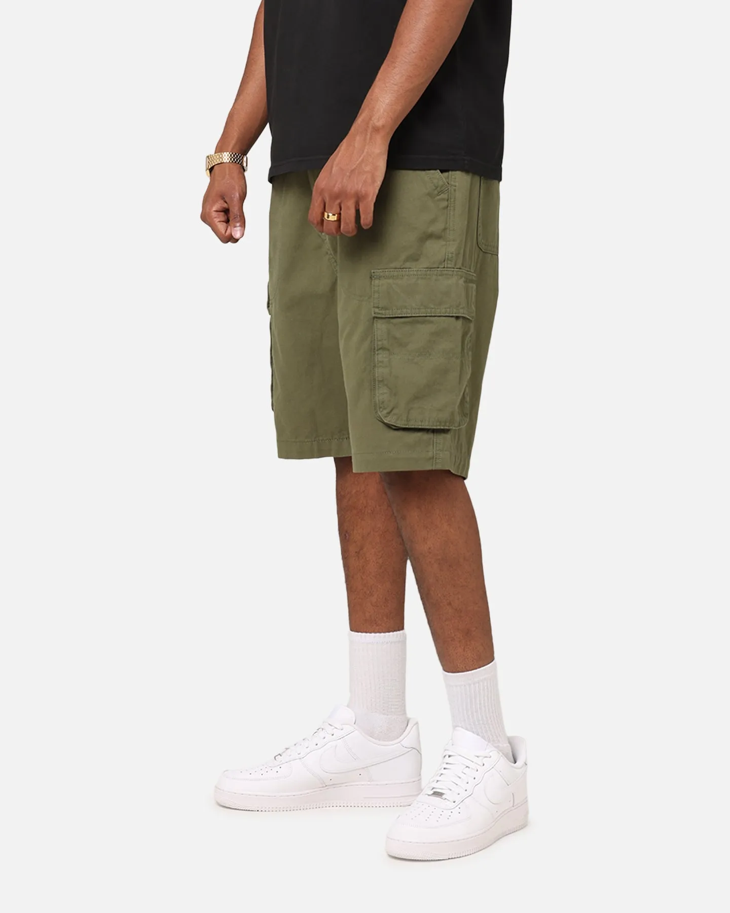 S Double Cargo Work Shorts Forest
