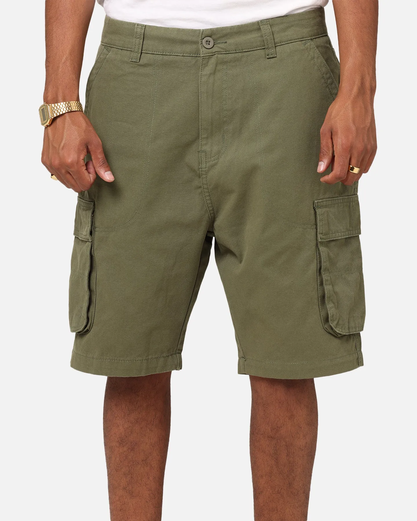 S Double Cargo Work Shorts Forest