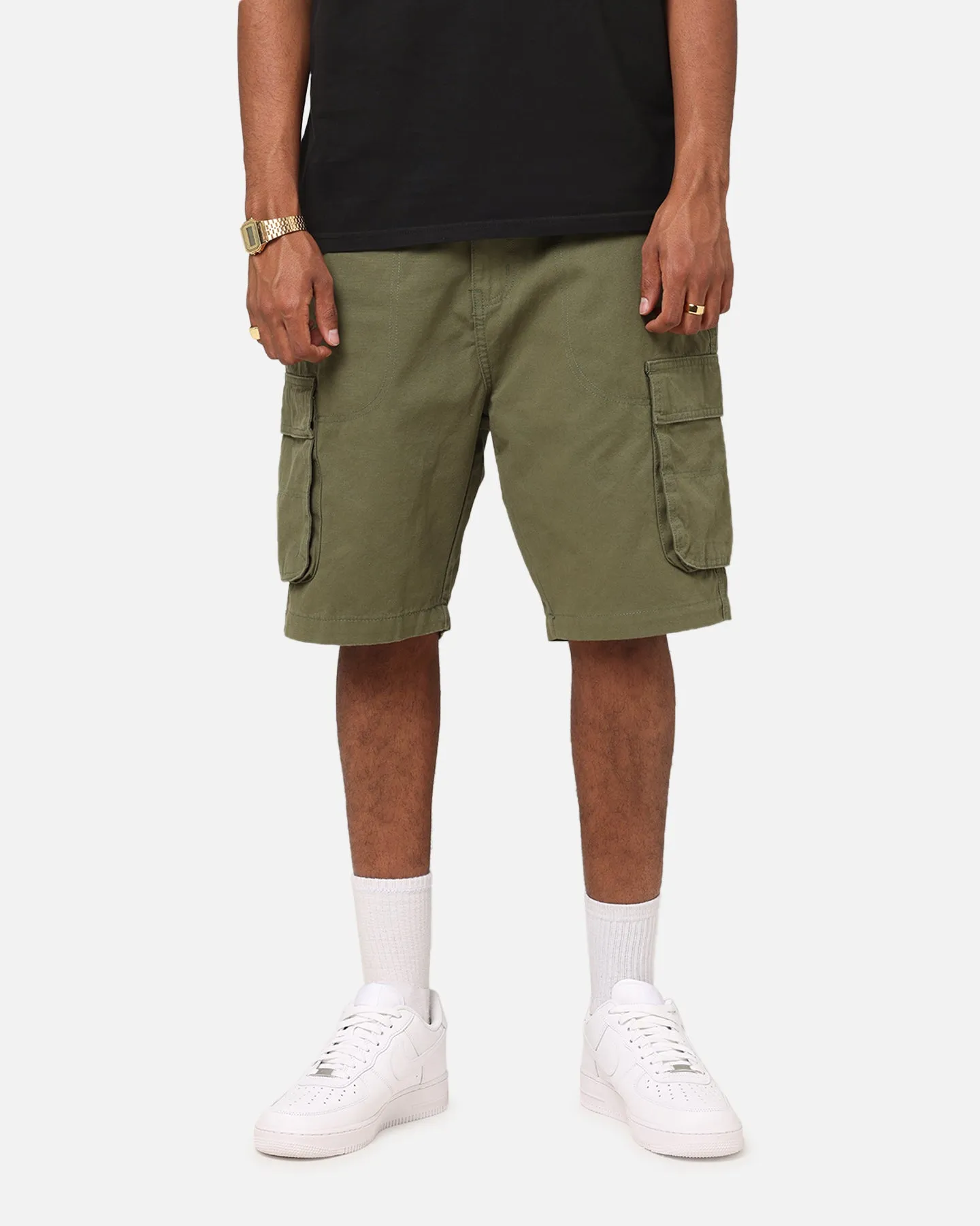 S Double Cargo Work Shorts Forest