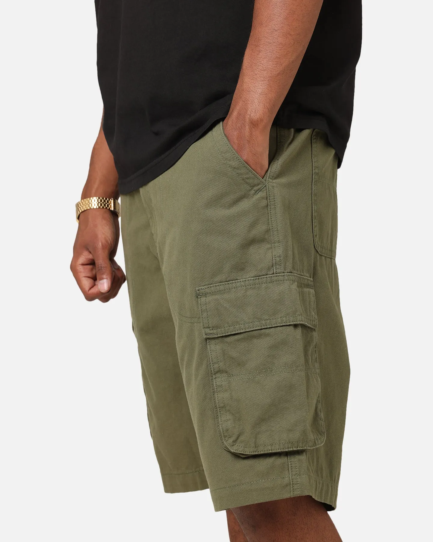 S Double Cargo Work Shorts Forest