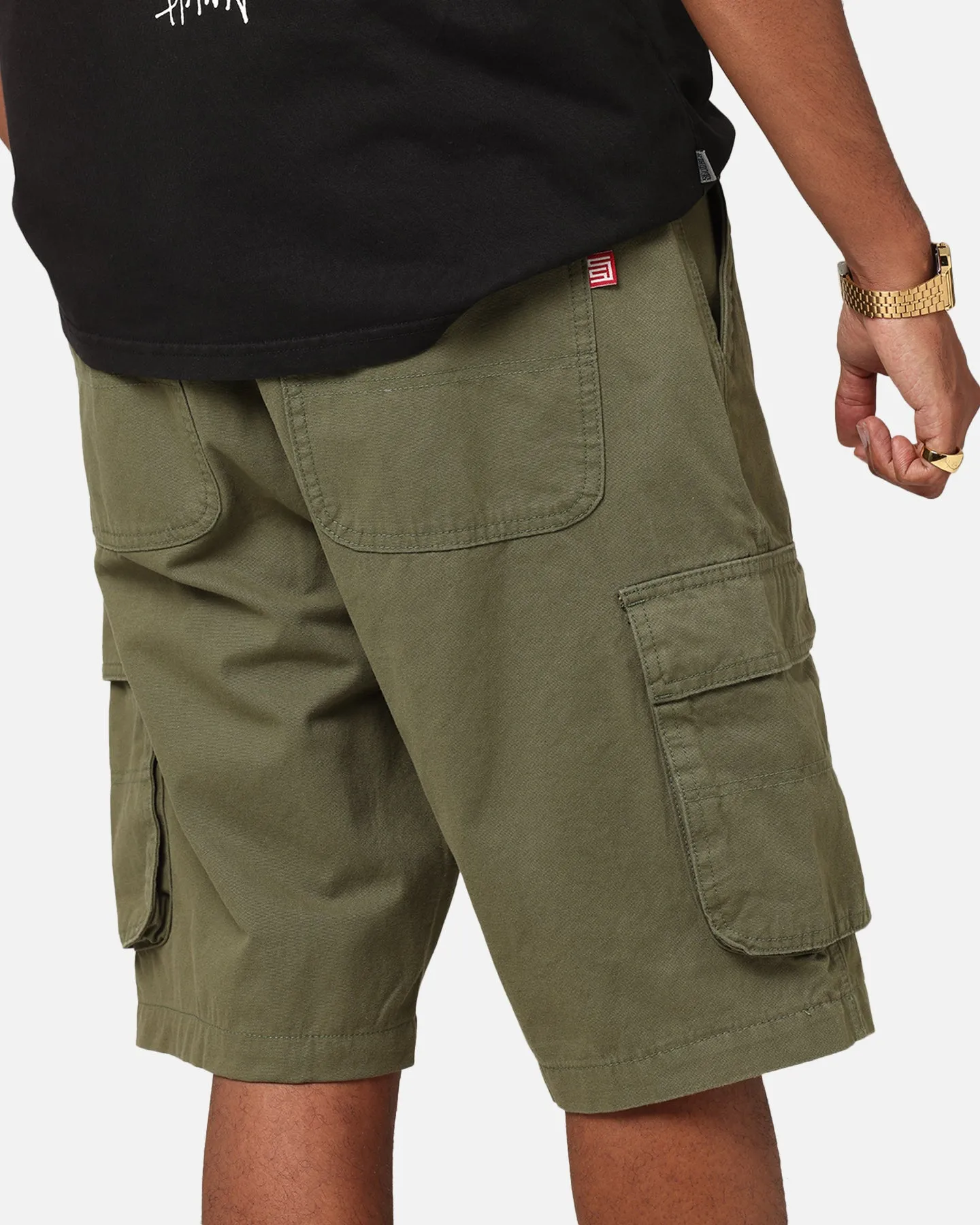 S Double Cargo Work Shorts Forest