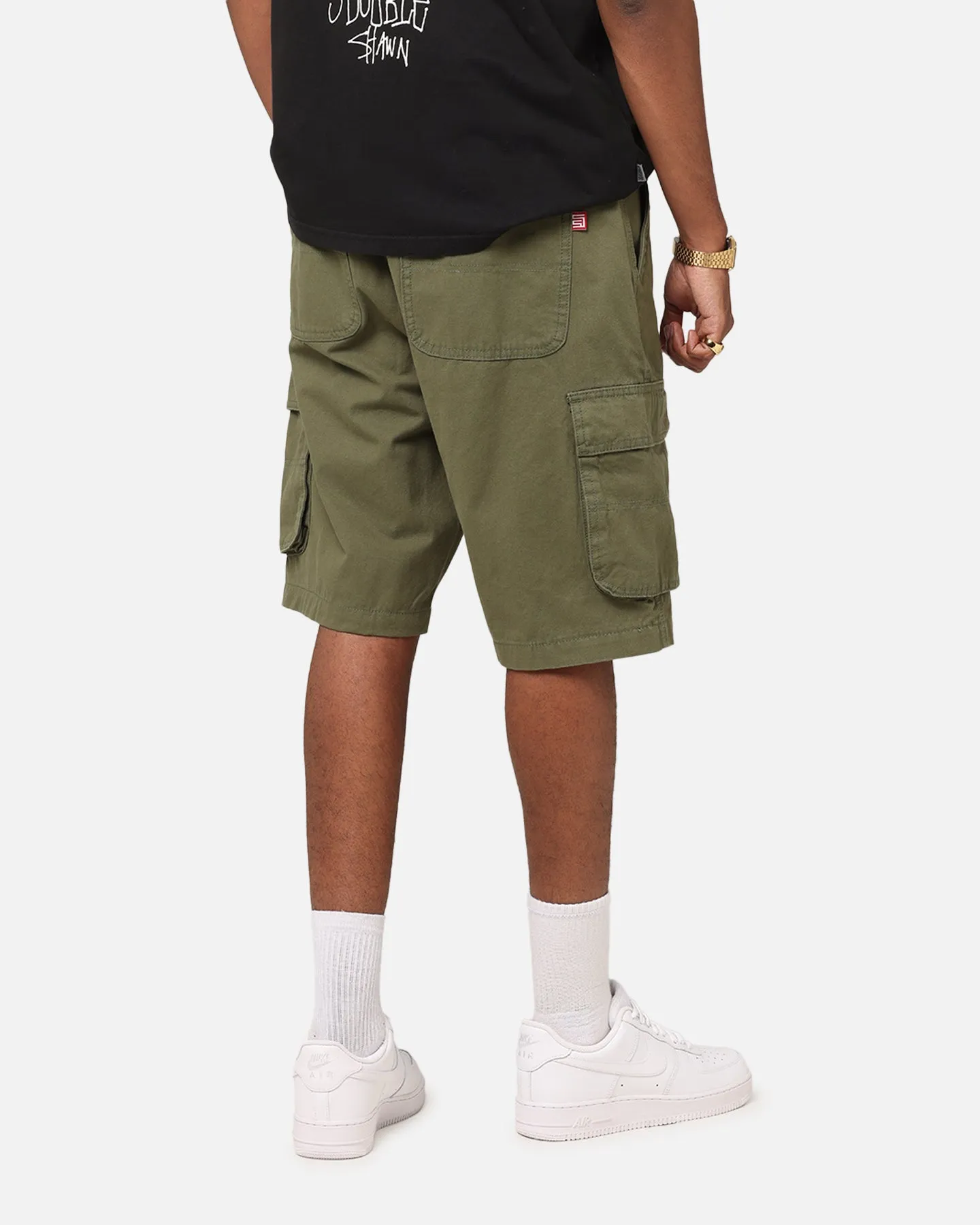 S Double Cargo Work Shorts Forest