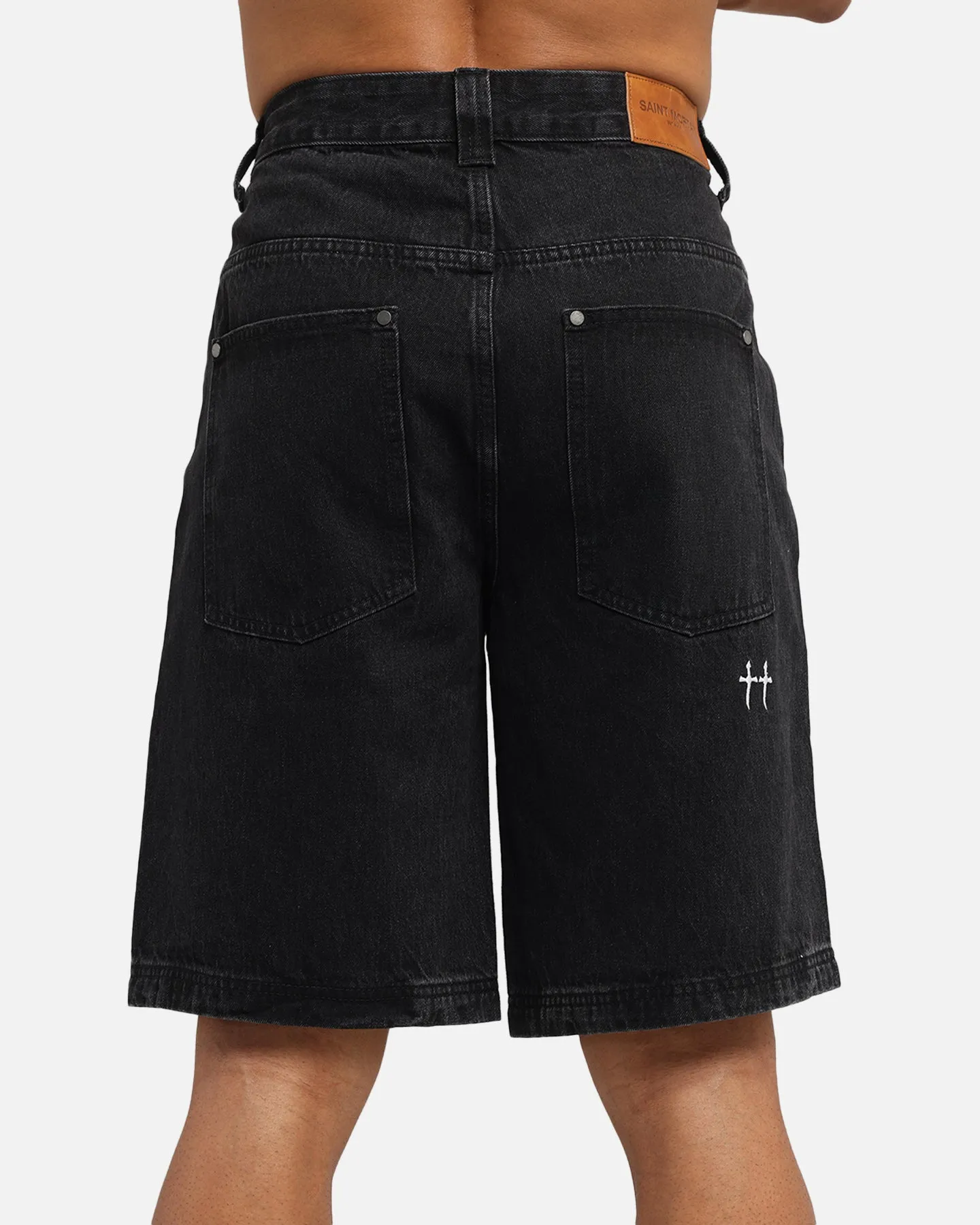 Saint Morta Amplus Gothic Denim Jorts Black Shadow