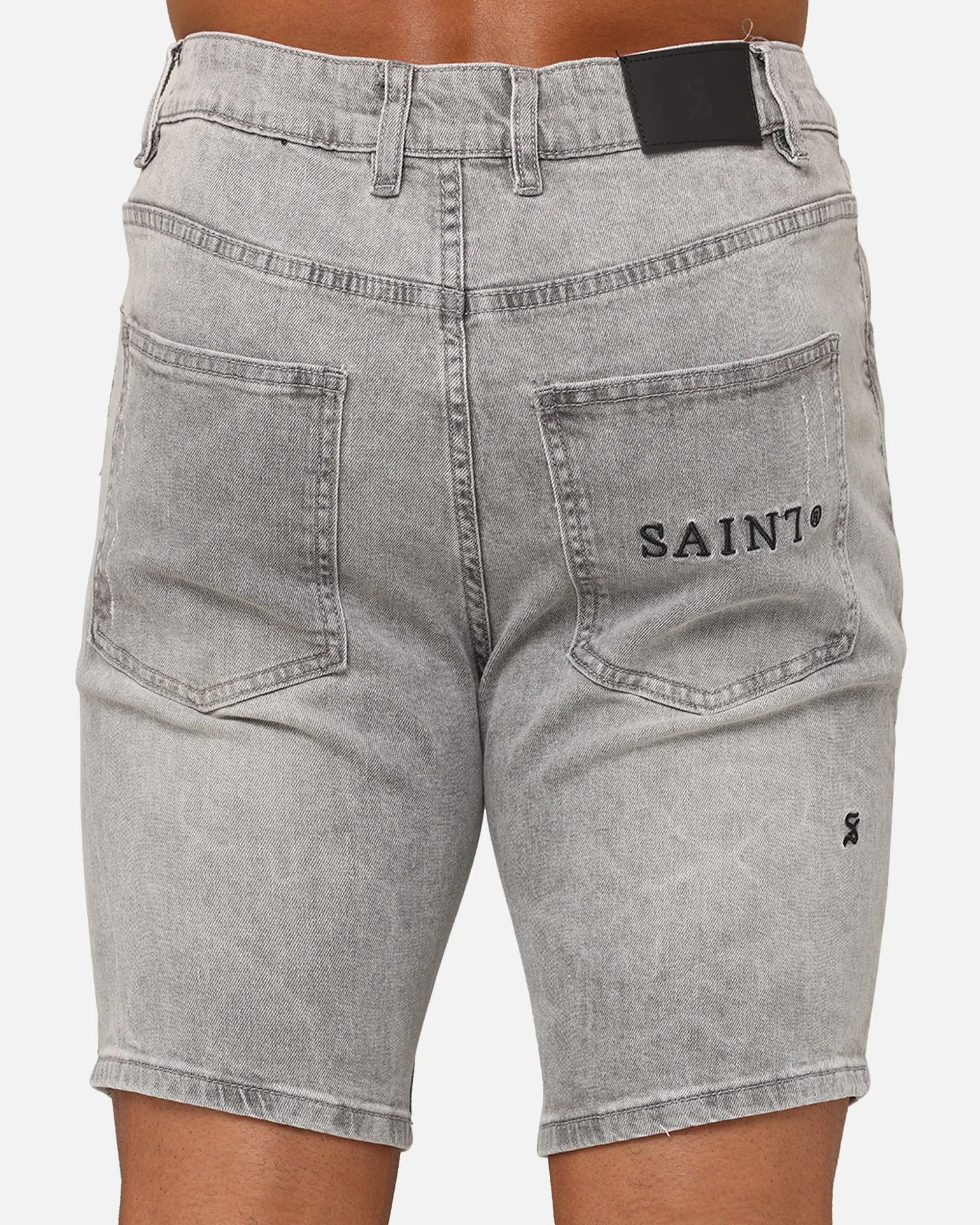 Saint Morta Dynasty Thrash V2 Denim Shorts Vintage Grey