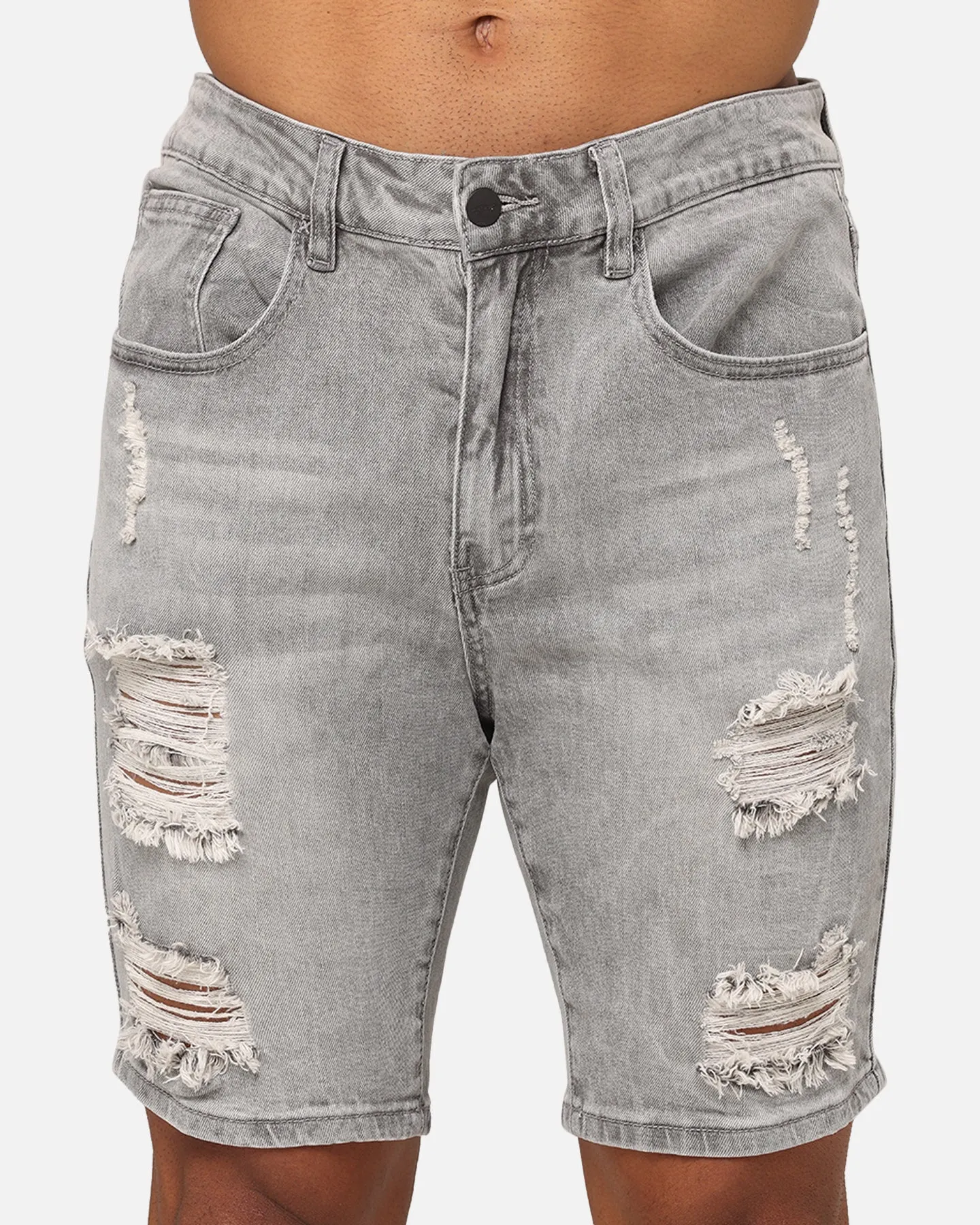 Saint Morta Dynasty Thrash V2 Denim Shorts Vintage Grey