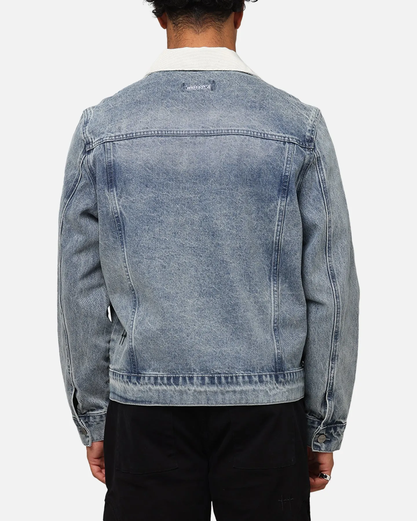 Saint Morta Gothic Distressed Denim Jacket Dirty Denim
