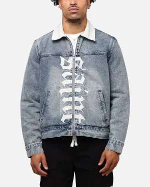 Saint Morta Gothic Distressed Denim Jacket Dirty Denim