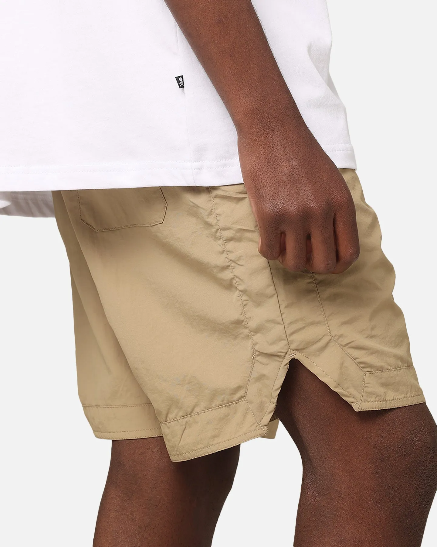 Saint Morta Gothic Nylon Shorts Tan