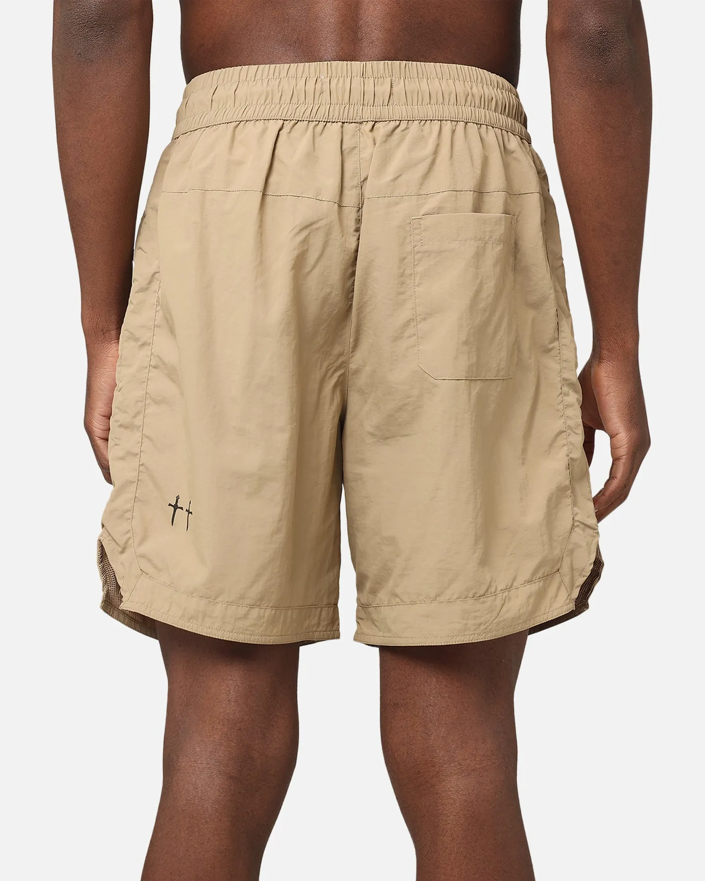 Saint Morta Gothic Nylon Shorts Tan