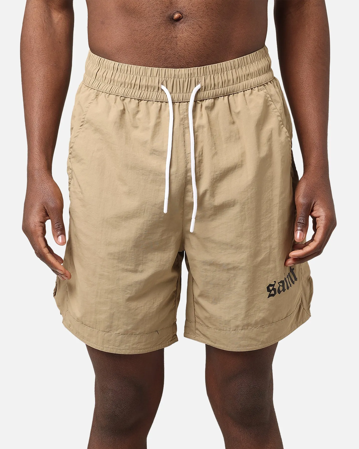 Saint Morta Gothic Nylon Shorts Tan