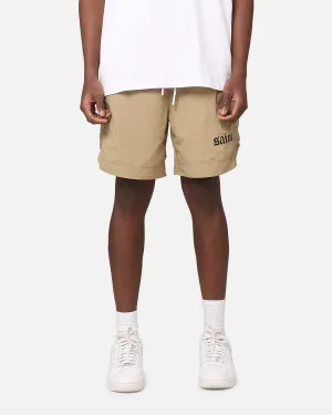 Saint Morta Gothic Nylon Shorts Tan