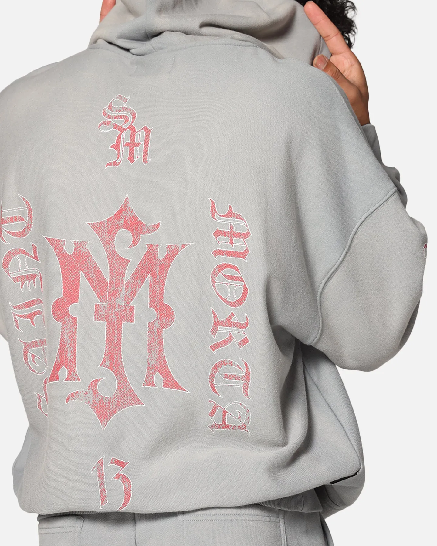Saint Morta Hardcore Boxy Hoodie Sunfade Grey