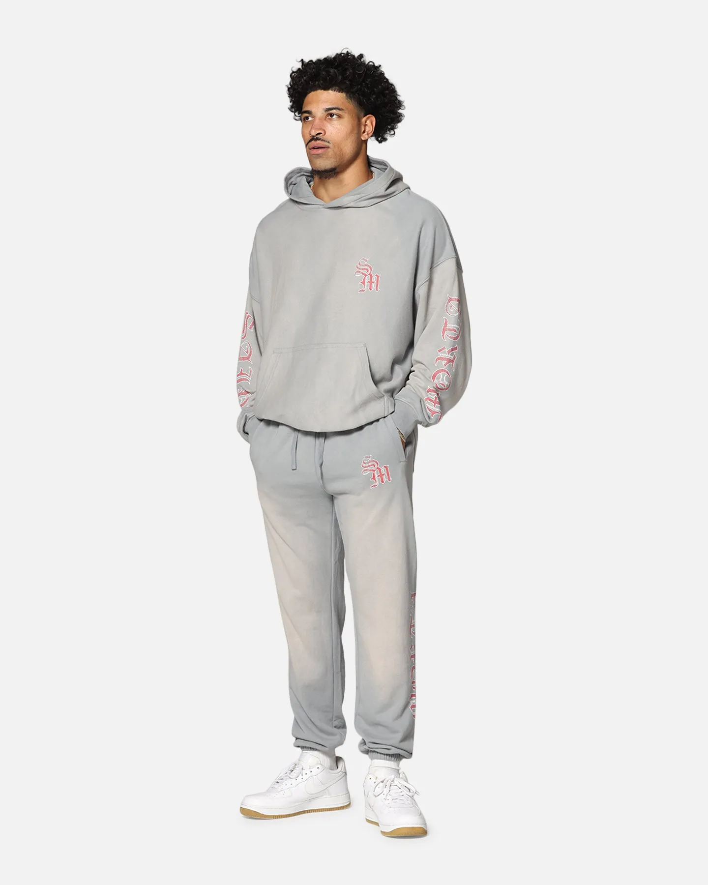 Saint Morta Hardcore Boxy Hoodie Sunfade Grey