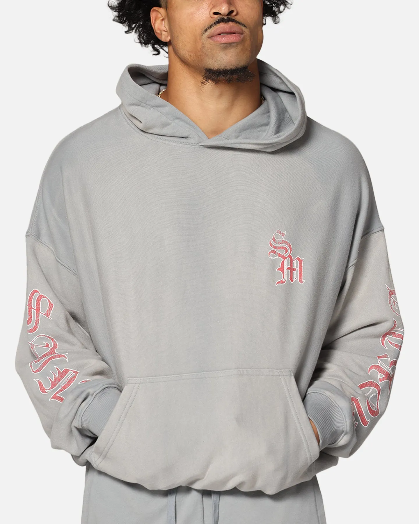 Saint Morta Hardcore Boxy Hoodie Sunfade Grey