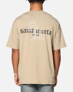 Saint Morta Heritage Boxy T-Shirt Stone