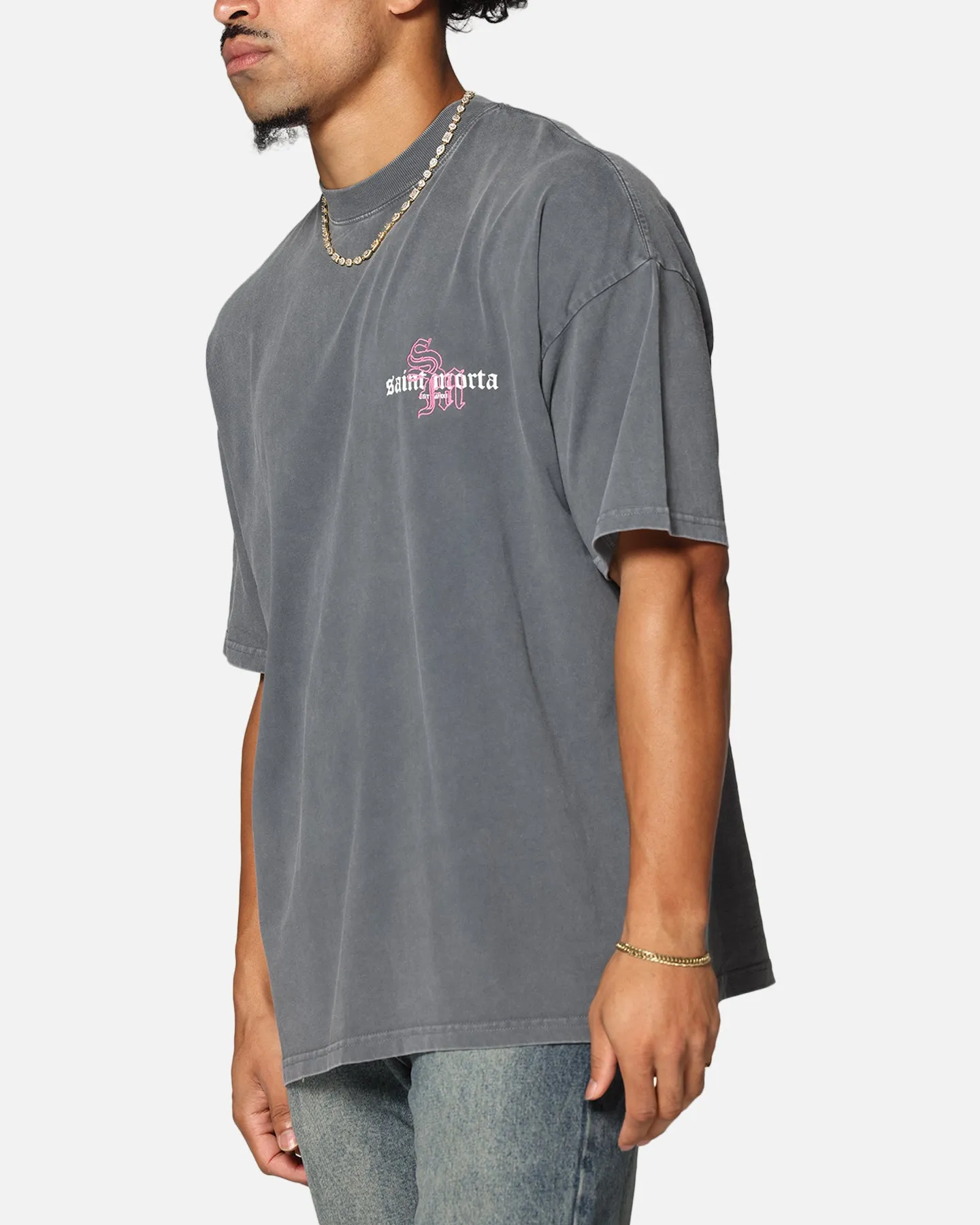 Saint Morta Heritage Boxy T-Shirt Washed Black