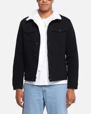 Saint Morta Sherpa Denim Jacket Black