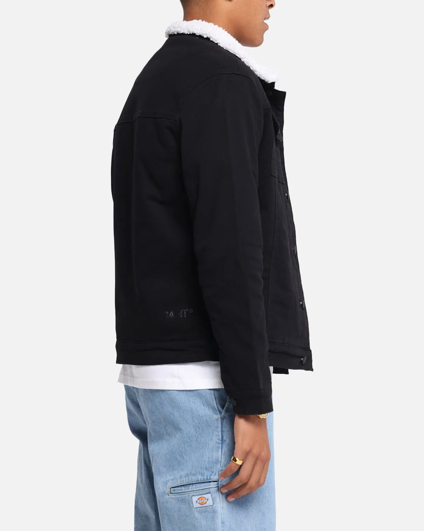 Saint Morta Sherpa Denim Jacket Black