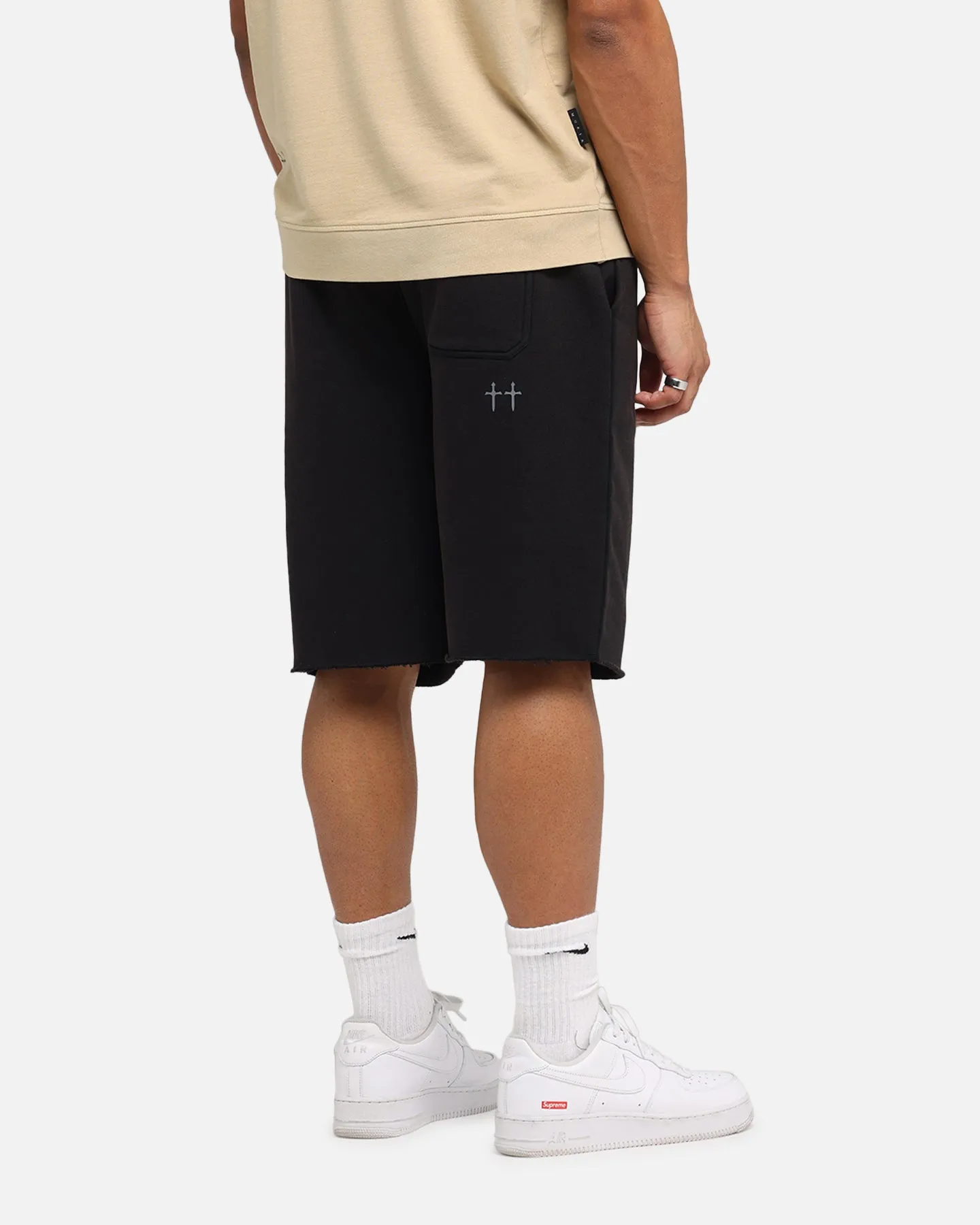 Saint Morta Vill Park Sweat Shorts Vintage Black