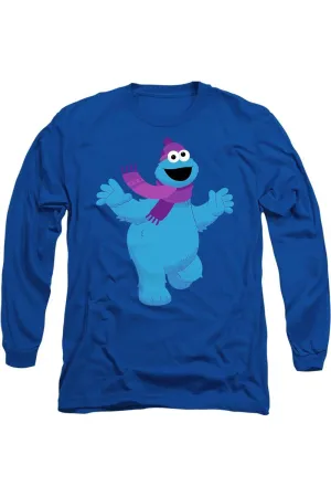 Sesame Street Furry Friends Forever! Cookie Monster Long Sleeve Adult Tee / T-Shirt