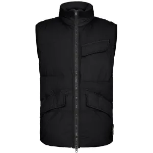 Stone Island Black Crinkle Reps Bodywarmer