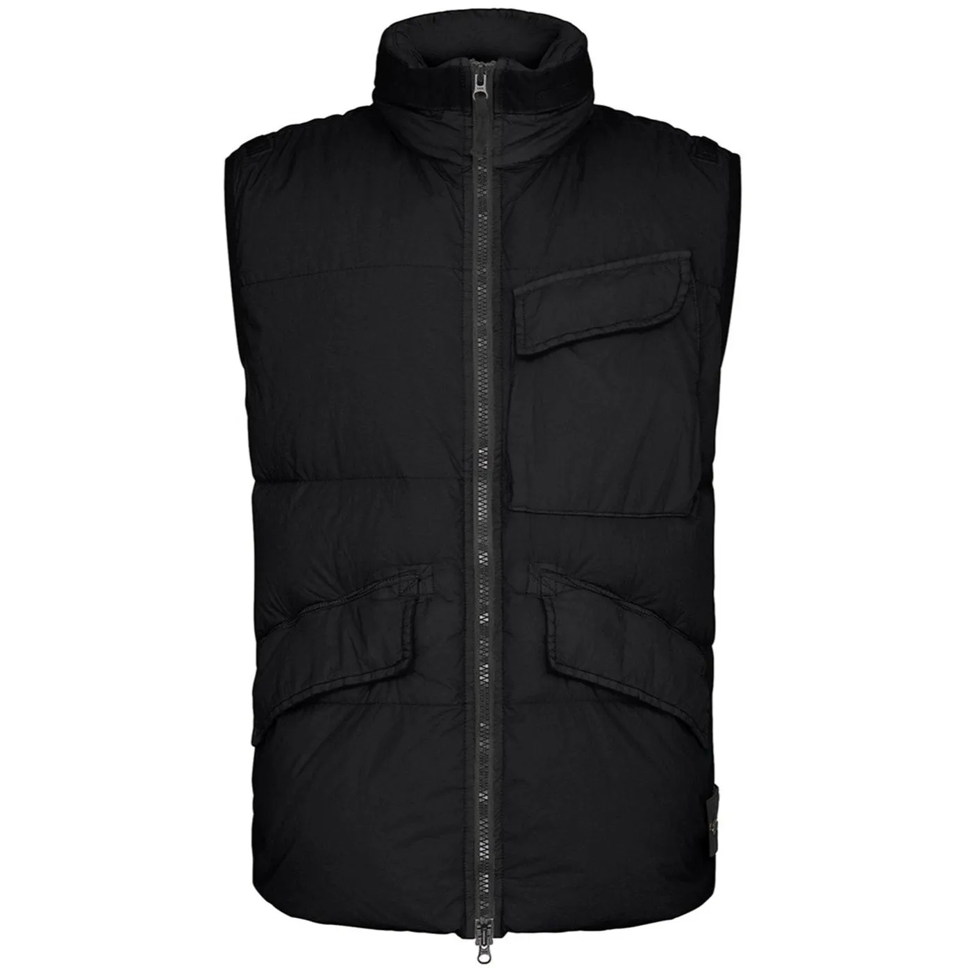 Stone Island Black Crinkle Reps Bodywarmer