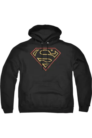 Superman Colored Shield Adult Pull Over Hoodie / Hooded Sweatshirt